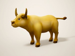 cartoon bull Modèle 3D