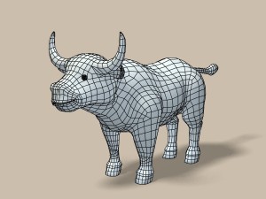 cartoon bull Modèle 3D