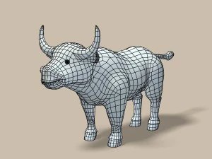 cartoon bull 3D Model
