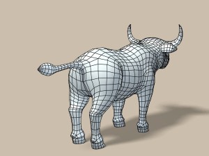 cartoon bull Modèle 3D