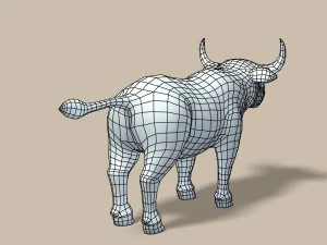cartoon bull 3D Model