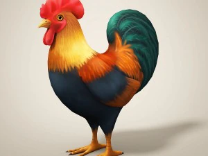 cartoon chicken 3D Model