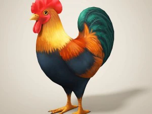 cartoon chicken 3D Model