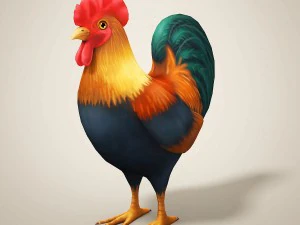 cartoon chicken 3D Model