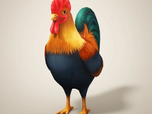 cartoon chicken Modelo 3D