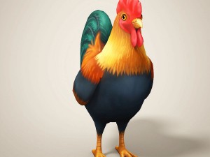 cartoon chicken Modelo 3D