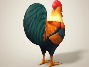 cartoon chicken 3D Model