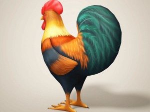 cartoon chicken Modelo 3D