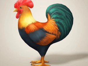 cartoon chicken 3D Model