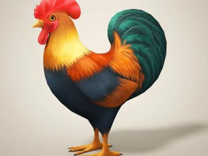 cartoon chicken 3D Model