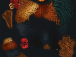cartoon chicken 3D Model