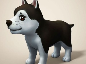 cartoon dog 3D Model