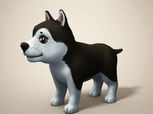 cartoon dog 3D Model