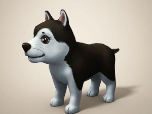 cartoon dog 3D मॉडल