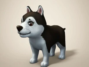 cartoon dog 3D Model