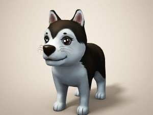 cartoon dog 3D मॉडल