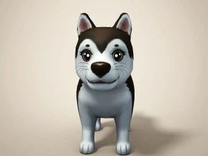 cartoon dog 3D Model