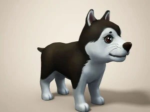 cartoon dog 3D Model