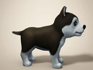 cartoon dog 3D Model