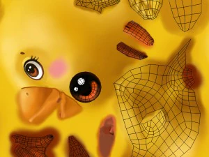 cartoon duckling 3D Model