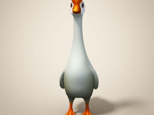cartoon goose 3D Model