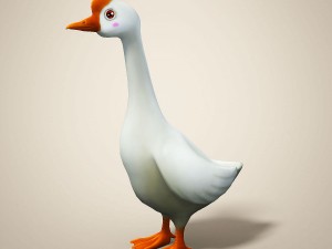 cartoon goose 3D Model
