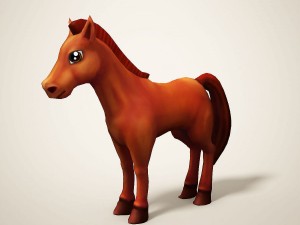 cartoon horse 3D 모델