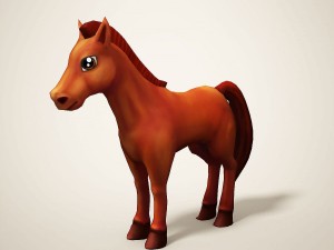 cartoon horse 3D 모델