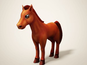 cartoon horse 3D 모델