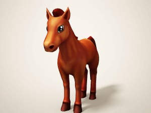cartoon horse 3D 모델