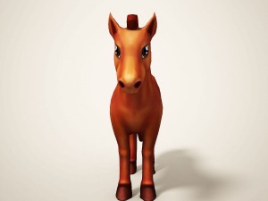 cartoon horse 3D 모델