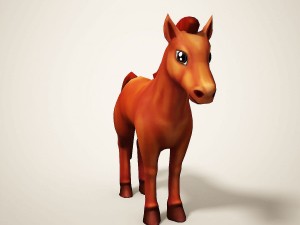 cartoon horse 3D 모델