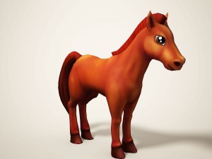 cartoon horse 3D 모델