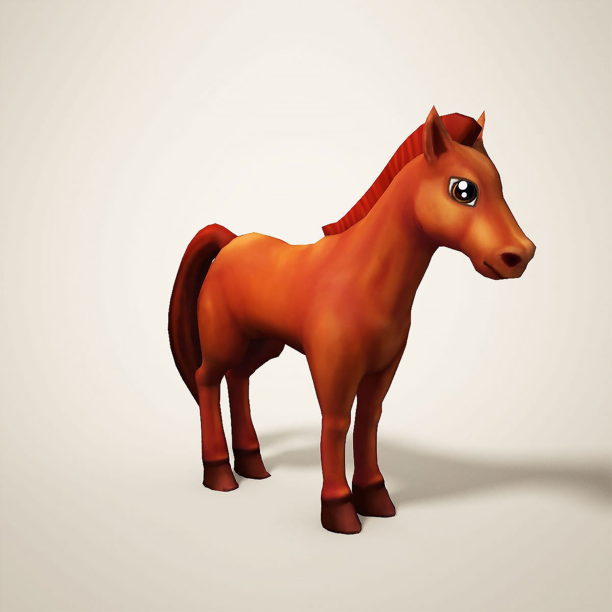 Horse 3d model. Конь из мультиков из пластилина. Лошадь 3/4 целиком Скакуха. 3d cartoon Horse.