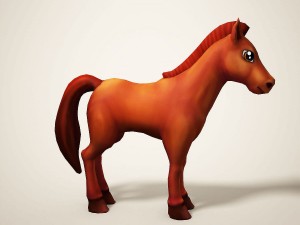 cartoon horse 3D 모델