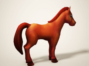 cartoon horse 3D 모델