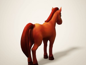 cartoon horse 3D 모델