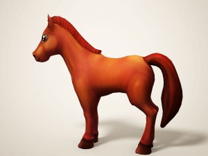 cartoon horse 3D 모델