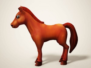 cartoon horse 3D 모델