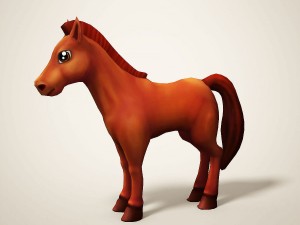 cartoon horse 3D 모델
