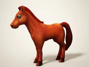 cartoon horse 3D Model