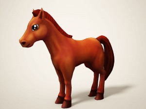 cartoon horse 3D 모델