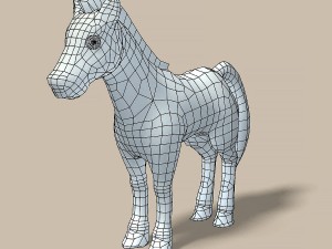 cartoon horse 3D 모델