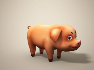 cartoon pig 3D Модель