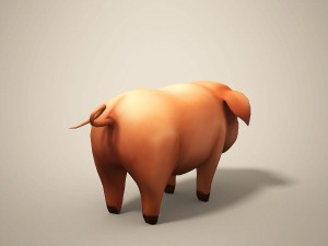 cartoon pig 3D Модель