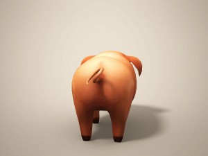 cartoon pig 3D Модель