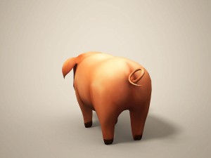 cartoon pig 3D Модель