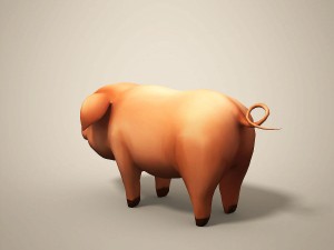 cartoon pig 3D Модель
