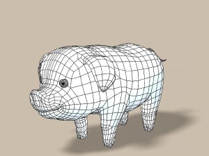 cartoon pig 3D Модель