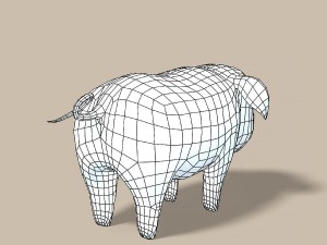 cartoon pig 3D Модель